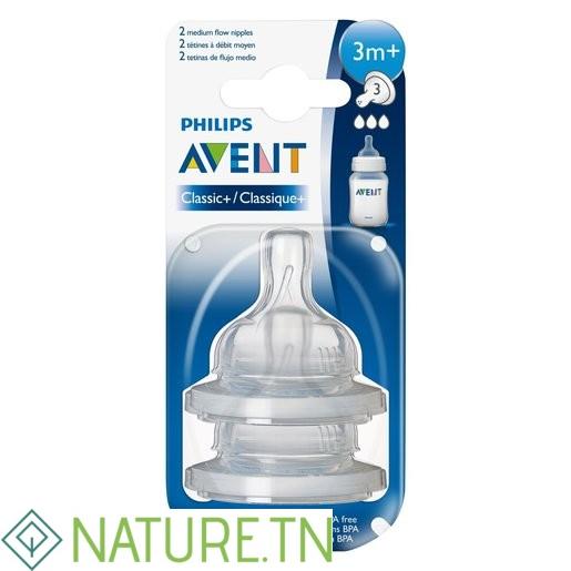 AVENT 2 TETINES 3M+ SCF633/27 1