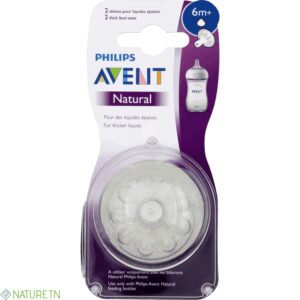 AVENT 2 TETINES NATUREL 6M+ SCF046/27