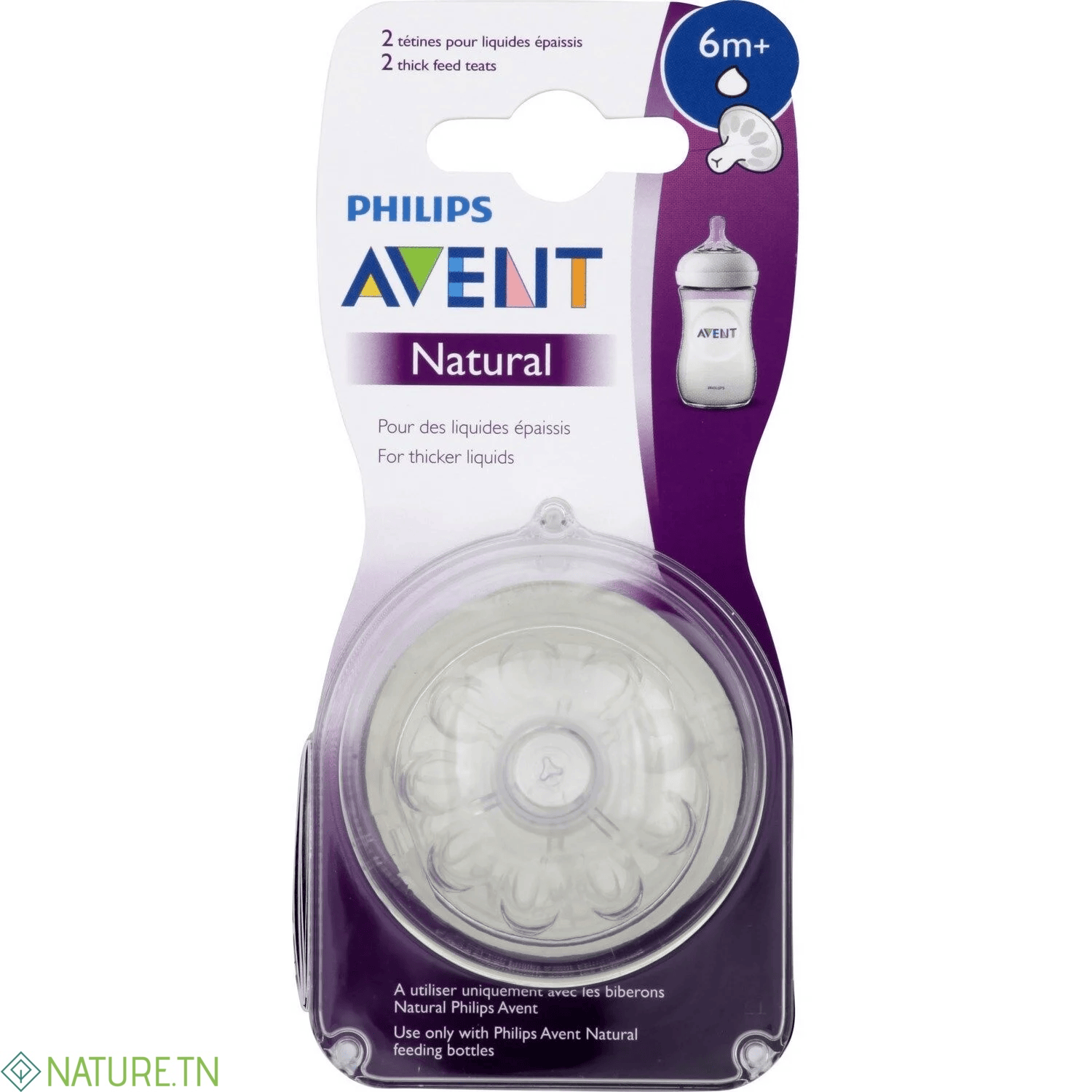 AVENT 2 TETINES NATUREL 6M+ SCF046/27 1 AVENT 2 TETINES NATUREL 6M+ SCF046/27 1