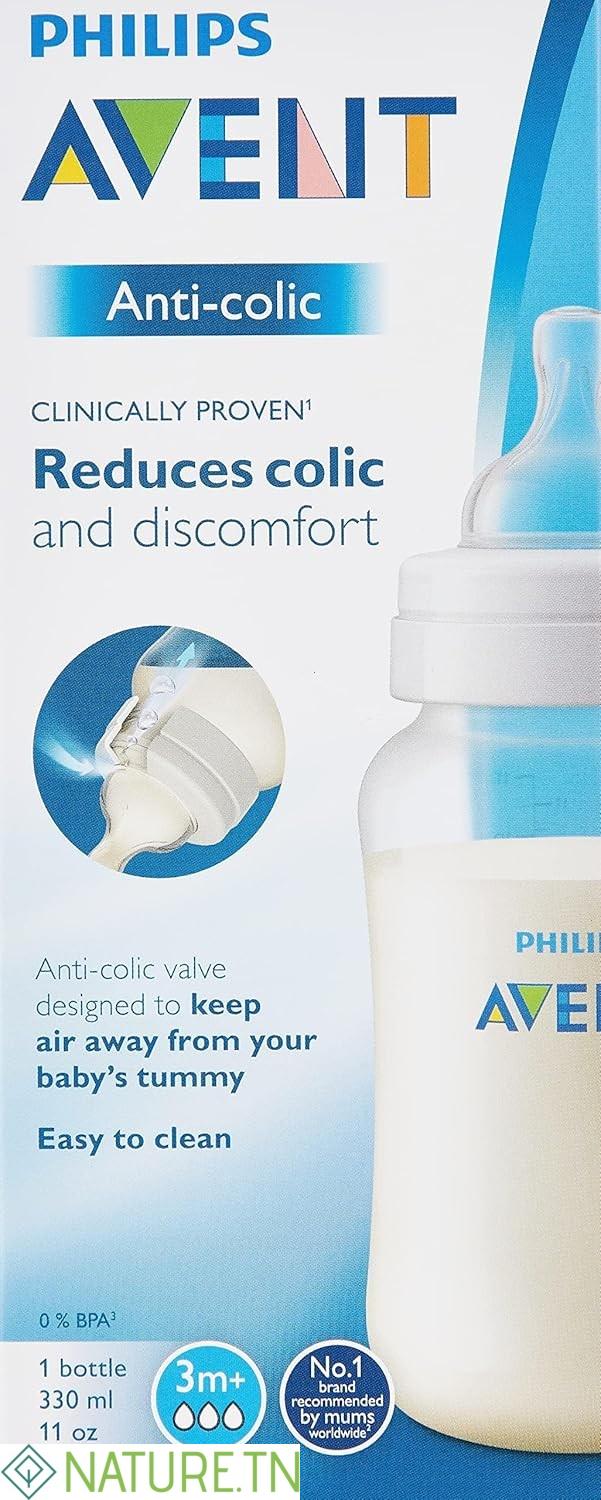 AVENT BIBERON ANTI COLIQUE 3M+ 330ML SCF816/61 1
