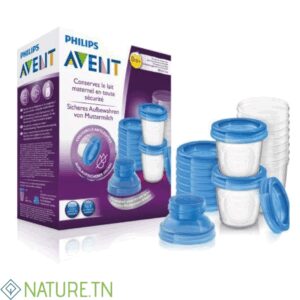 AVENT BOITE DE CONSERVATION LAIT MATERNEL REUTILISABLES 10X180ML SCF618/10