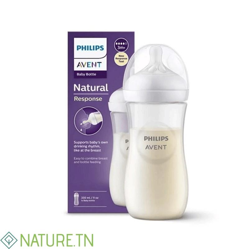 AVENT NATURAL RESPONSE BIBERON ANTI COLIQUE 3M+ 330ML SCY906/01 3 AVENT NATURAL RESPONSE BIBERON ANTI COLIQUE 3M+ 330ML SCY906/01