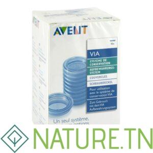 AVENT SYSTEME DE CONSERVATION BOITE DE 10 COUVERCLES