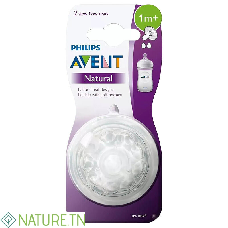 AVENT TETINE NATURAL 2 PIECES 1M+ REF SCF042/27 1 AVENT TETINE NATURAL 2 PIECES 1M+ REF SCF042/27 1