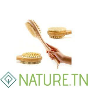 AZAL BROSSE DE DOUCHE EN BOIS DOUBLE FACE