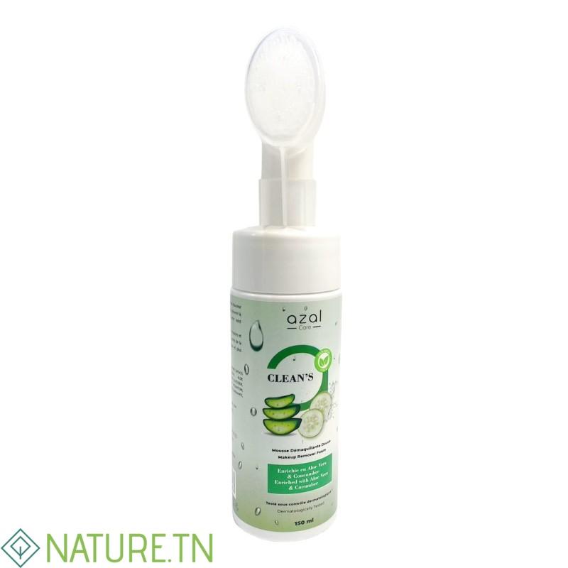 AZAL CLEAN'S MOUSSE DEMAQUILLANTE AU ALEO VERA ET CONCOMBRE,150ML 3 AZAL CLEAN'S MOUSSE DEMAQUILLANTE AU ALEO VERA ET CONCOMBRE,150ML