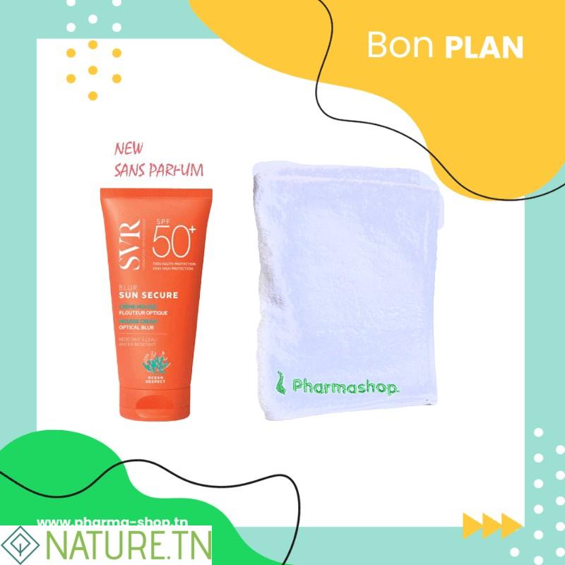 B.P SVR SUN SECURE BLUR SANS PARFUM SPF50+ 50ML+SERVIETTE PHARMASHOP (OFFERTE) 2 B.P SVR SUN SECURE BLUR SANS PARFUM SPF50+ 50ML+SERVIETTE PHARMASHOP (OFFERTE)