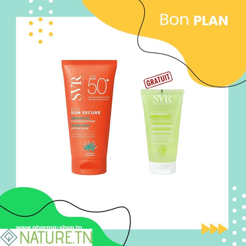 B.P SVR SUN SECURE BLUR SPF50+ 50ML+SEBIACLEAR GEL MOUSSANT 55ML (OFFERT) 3 B.P SVR SUN SECURE BLUR SPF50+ 50ML+SEBIACLEAR GEL MOUSSANT 55ML (OFFERT)