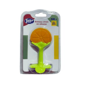 BABY PUR ANNEAU DE DENTITION CITRON EN SILICONE 4M+ BD10019