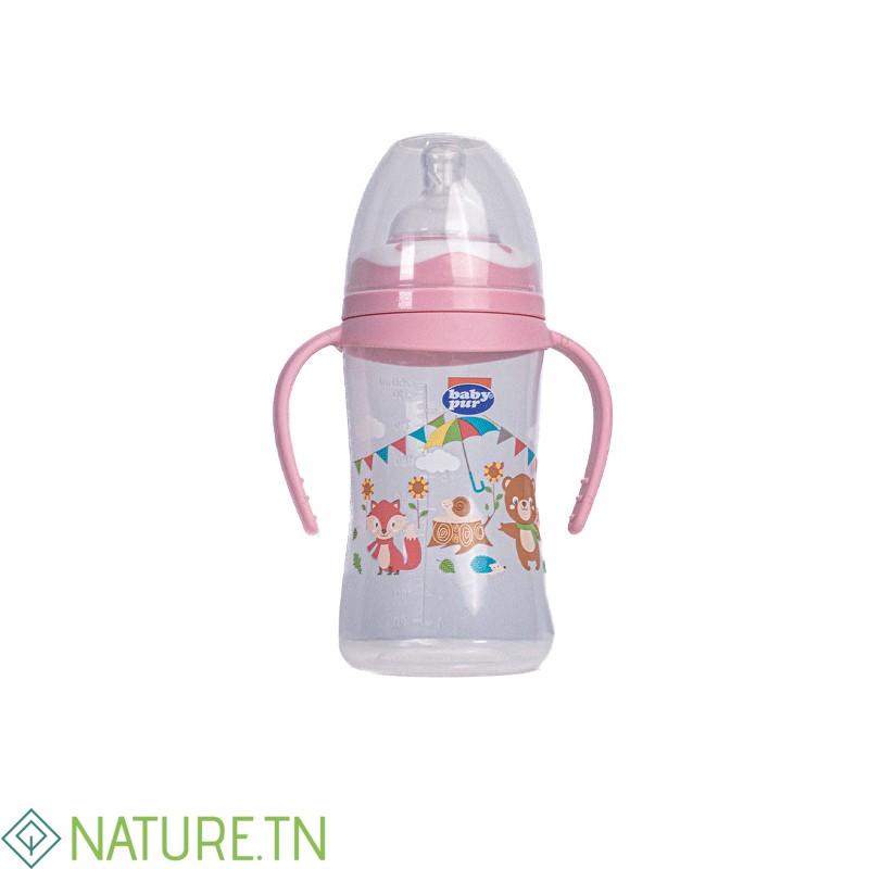 BABY PUR BIBERON COL LARGE AVEC ANSES 250ML 1 BABY PUR BIBERON COL LARGE AVEC ANSES 250ML 1