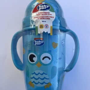 BABY PUR TASSE LUDIQUE AVEC PAILLE ET DOUBLE ANSE,360ML