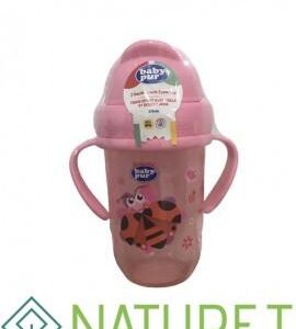 BABY PUR TASSE SPORT AVEC PAILLE ET DOUBLE ANSE 270ML