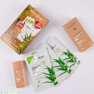 BEESLINE COFFRET ECRAN ANTI AGE TEINTEE SPF 50 + 3 MASQUE VISAGE HYDRATANT (GRATUITS)