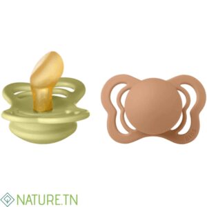 BIBS 02 SUCETTE COUTURE PACIFIER LATEX ANATOMICAL MEADOW EARTH SIZE 2