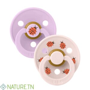 BIBS 02 SUCETTES COLOUR NATURAL RUBBER SIZE 1 VIOLET SKY MIX 0M+