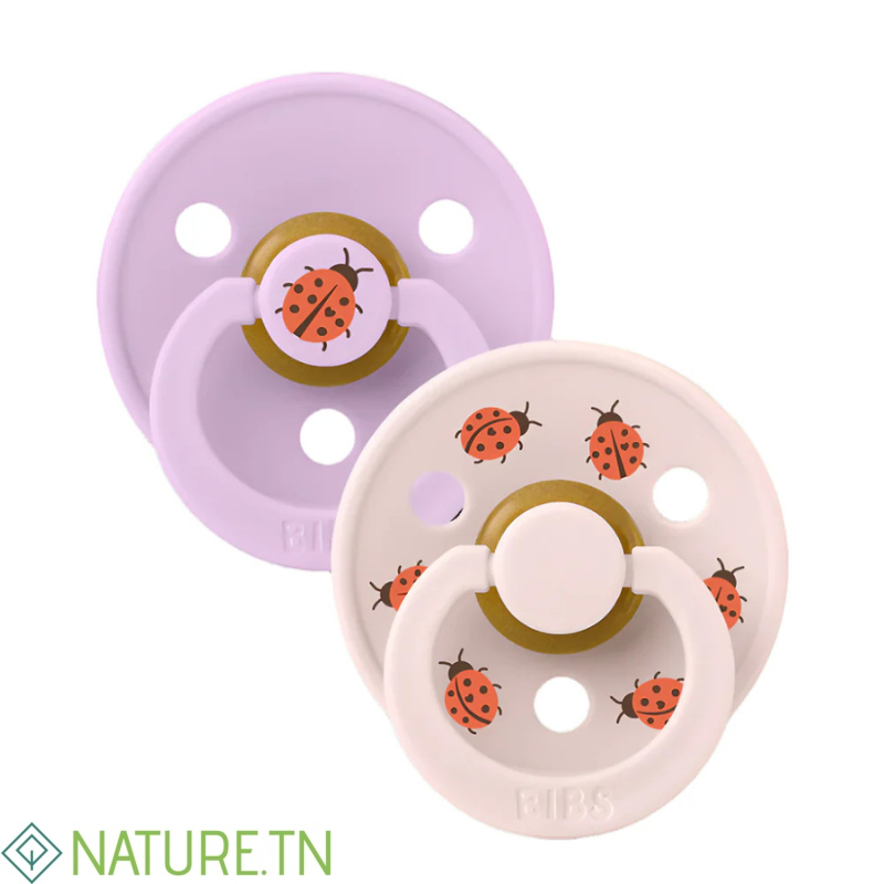 BIBS 02 SUCETTES COLOUR NATURAL RUBBER SIZE 2 VIOLET SKY MIX 6M+ 1