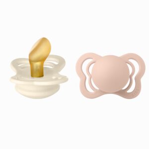 BIBS 02 SUCETTES COUTURE PACIFIER IVORY BLUSH SIZE1 0M+