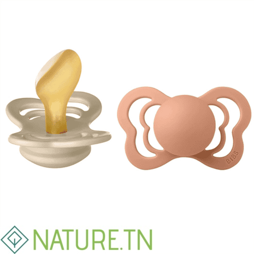 BIBS 02 SUCETTES COUTURE PACIFIER VANILLA PEACH SIZE 1 3 BIBS 02 SUCETTES COUTURE PACIFIER VANILLA PEACH SIZE 1