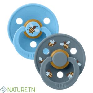 BIBS 02 SUCETTES NATURAL RUBBER BUMBLEBEE LATEX SIZE 2 6M+