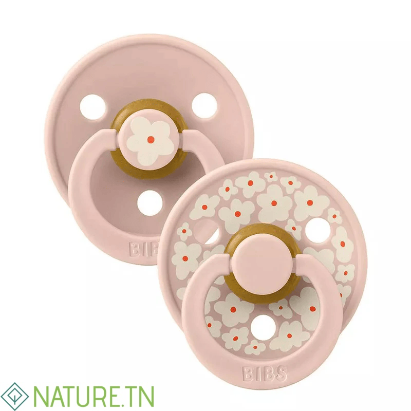 BIBS 02 SUCETTES NATURAL RUBBER JASMINE LATEX BLUSH MIX SIZE 2 1