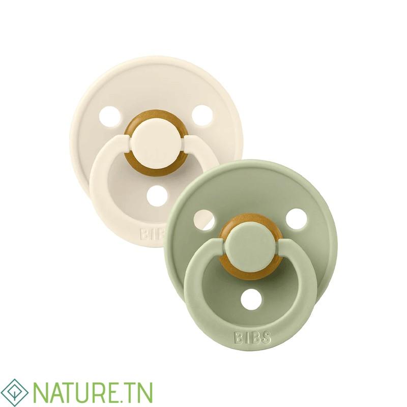 BIBS 02 SUCETTES PACIFIER IVORY SAGE SIZE 3 3 BIBS 02 SUCETTES PACIFIER IVORY SAGE SIZE 3
