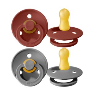 BIBS 02 SUCETTES PACIFIER RUST SMOKE 6M+ SIZE 2