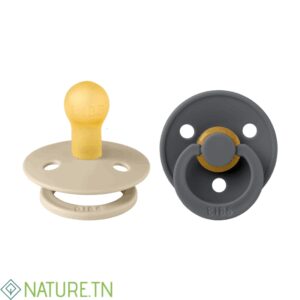 BIBS 02 SUCETTES PACIFIER VANILLA IRON 6M+ SIZE 2