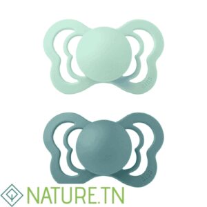BIBS 2 SUCETTES COUTURE PACIFIER NORDIC MINT ISLAND SEA SIZE 2