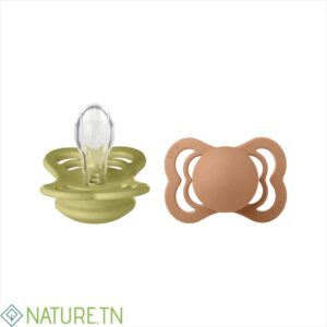 BIBS 2 SUCETTES SUPREME COLLECTION MEADOW EARTH SIZE 1