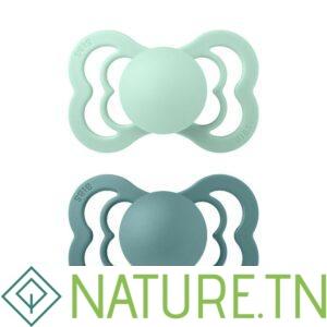 BIBS 2 SUCETTES SUPREME NORDIC MINT ISLAND SEA SIZE 1