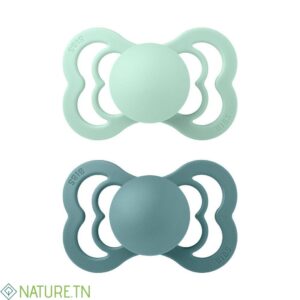 BIBS 2 SUCETTES SUPREME NORDIC MINT ISLAND SEA SIZE 1