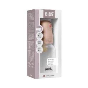 BIBS BIBERON BOTTLE LATEX SLOW FLOW BLUSH 0M+ 150ML