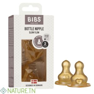 BIBS TETINE POUR BIBERON A DEBIT LENT 2 PIECES