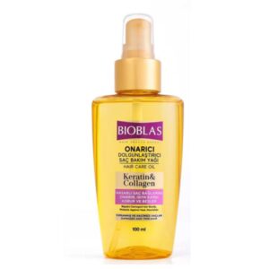 BIOBLAS HUILE DE SOIN CAPILLAIRE KERATIN ET COLLAGEN REPARATRICE 100 ML
