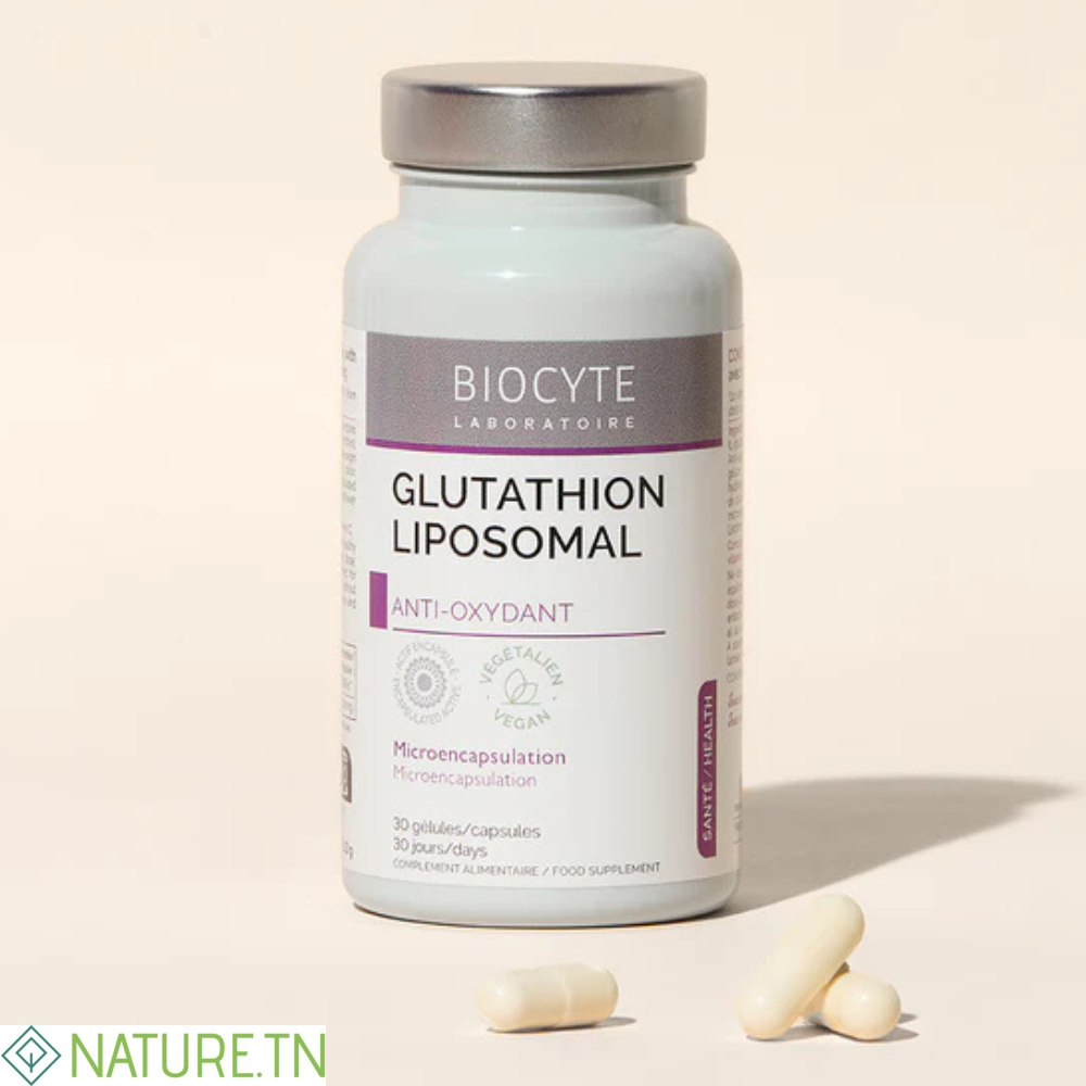 BIOCYTE GLUTATHION LIPOSOMAL 30 GÉLULES 3 BIOCYTE GLUTATHION LIPOSOMAL 30 GÉLULES
