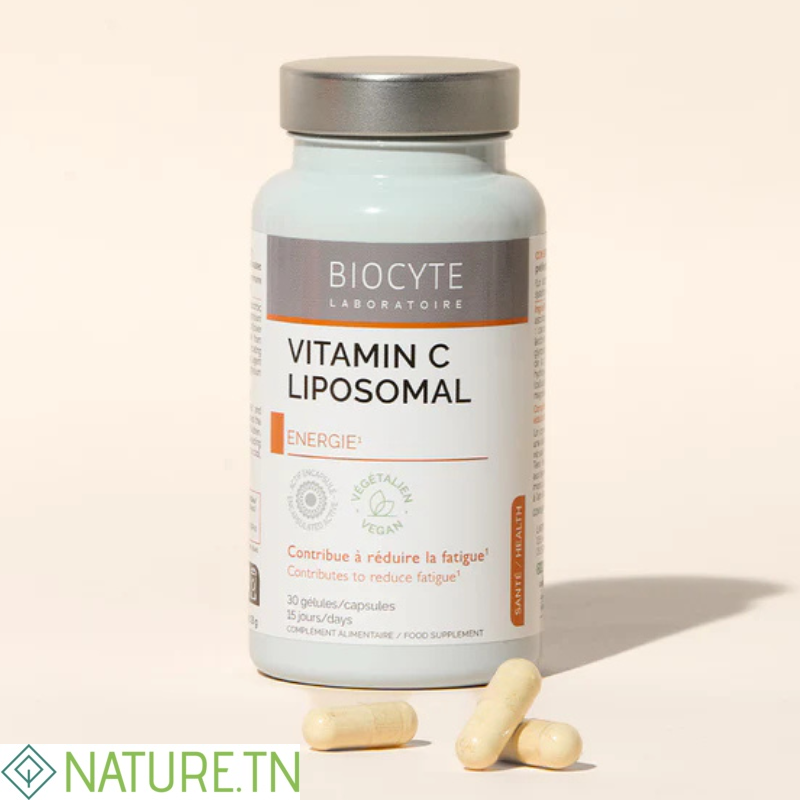 BIOCYTE VITAMIN C LIPOSOMAL 30 GÉLULES 1 BIOCYTE VITAMIN C LIPOSOMAL 30 GÉLULES 1
