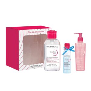 BIODERMA MON KIT DEMAQUILLANT (SENSIBIO H2O MICELLAIRE 500ML+GEL MOUSSANT 200ML+H2O EYE 125ML (OFFERT)