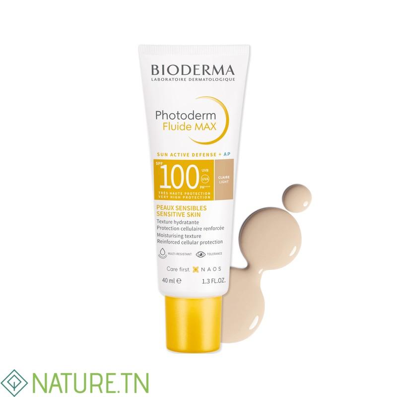 BIODERMA PHOTODERM FLUIDE MAX TEINTE CLAIRE SPF 100+ 40ML 3 BIODERMA PHOTODERM FLUIDE MAX TEINTE CLAIRE SPF 100+ 40ML