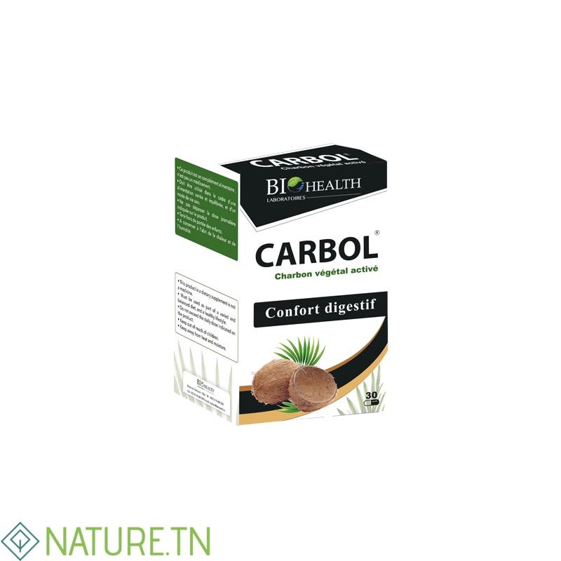 BIOHEALTH CARBOL CHARBON VEGETAL 30 GELULES 3 BIOHEALTH CARBOL CHARBON VEGETAL 30 GELULES