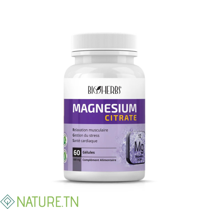 BIOHERBS MAGNESIUM CITRATE 60 GELULES 3 BIOHERBS MAGNESIUM CITRATE 60 GELULES