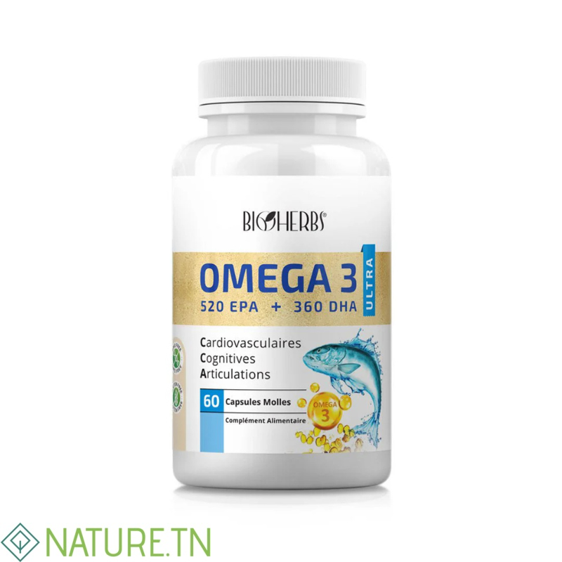 BIOHERBS OMEGA 3 ULTRA 60 CAPSULES 1