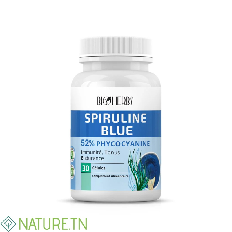 BIOHERBS SPIRULINE BLUE 30 GELULES 3 BIOHERBS SPIRULINE BLUE 30 GELULES