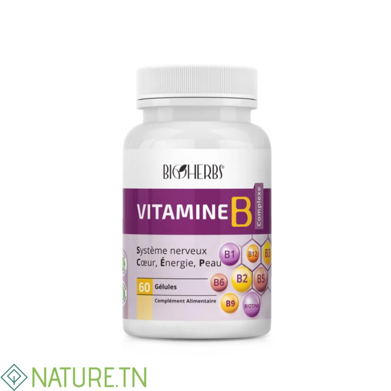 BIOHERBS VITAMINE B COMPLEXE 60 GELULES 1 BIOHERBS VITAMINE B COMPLEXE 60 GELULES 1