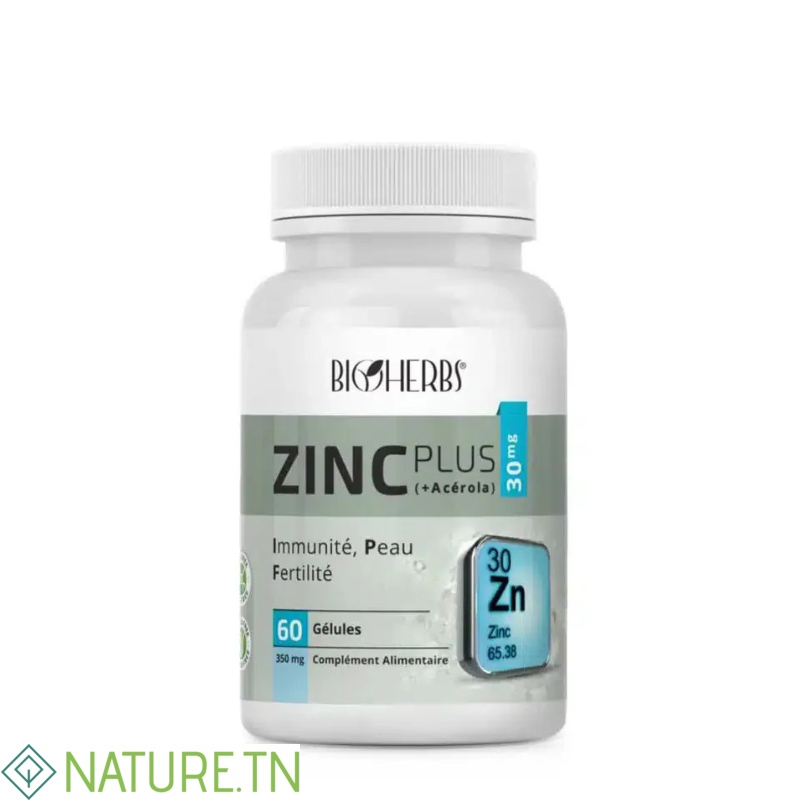 BIOHERBS ZINC PLUS+ACREOLA 60 GELULES 2