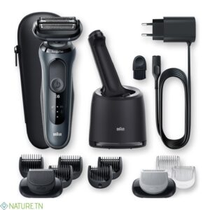 BRAUN RASOIR 6 60-N7650CC A TECHNOLOGIE WET & DRY AVEC CENTRE SMARTCARE ET 2 ACCESSOIRES