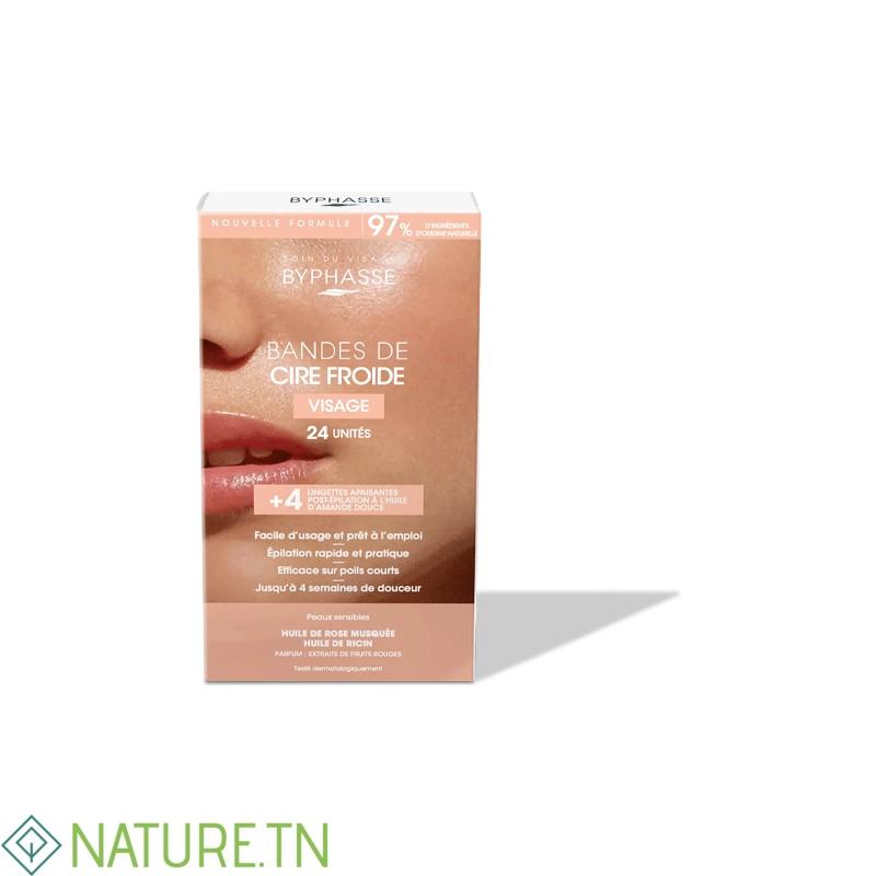 BYPHASSE BANDES DE CIRE FROIDE VISAGE & ZONES DELICATES 24 PIECES 1 BYPHASSE BANDES DE CIRE FROIDE VISAGE & ZONES DELICATES 24 PIECES 1