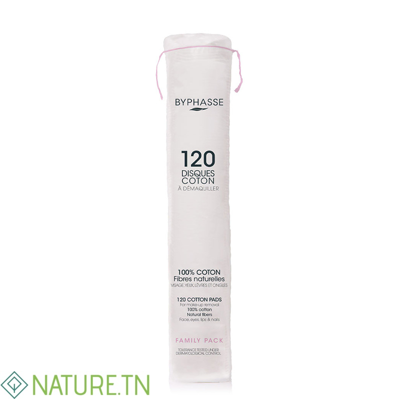 BYPHASSE COTON DEMAQUILLANTS 120 DISQUES 1 BYPHASSE COTON DEMAQUILLANTS 120 DISQUES 1