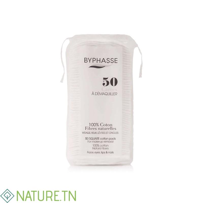 BYPHASSE COTONS DEMAQUILLANTS CARRES 50 UNITES 1 BYPHASSE COTONS DEMAQUILLANTS CARRES 50 UNITES 1