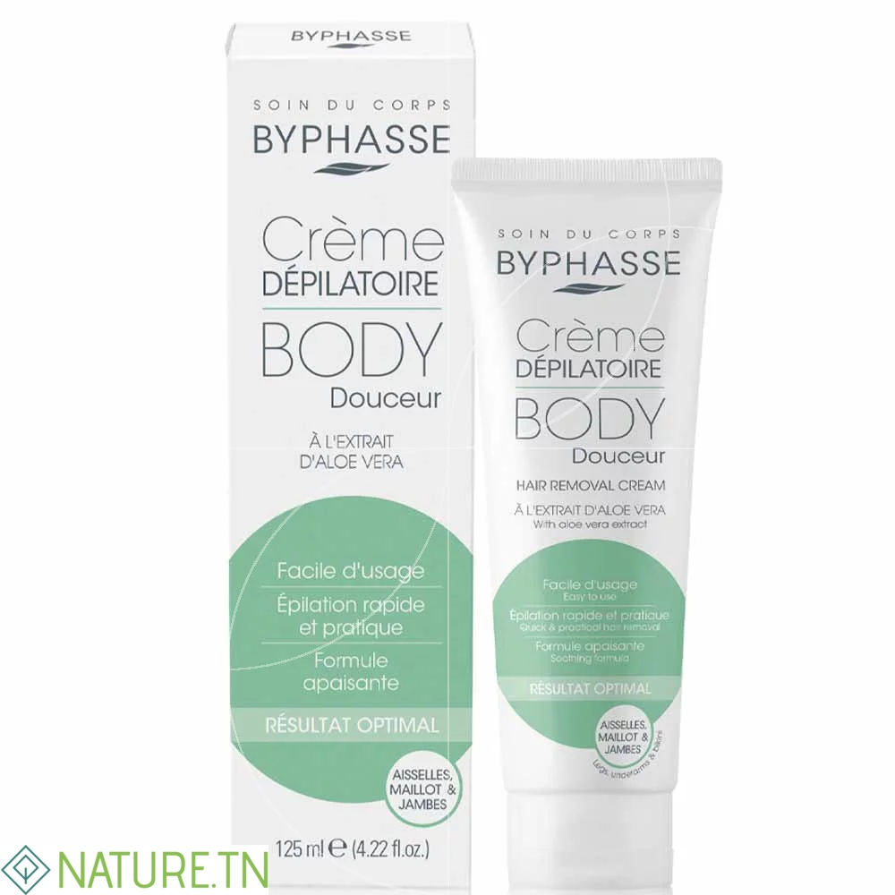 BYPHASSE CREME DEPILATOIRE ALOE VERA EFFET CALMANT 125ML 3 BYPHASSE CREME DEPILATOIRE ALOE VERA EFFET CALMANT 125ML