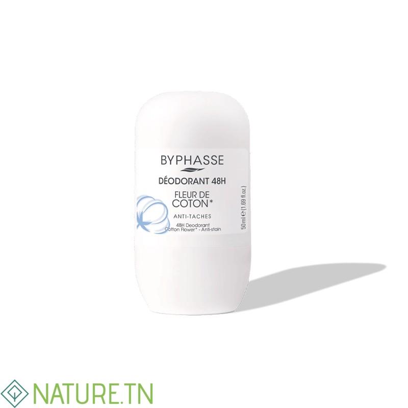 BYPHASSE DEODORANT ROLL ON ANTI TACHES FLEUR DE COTON 50ML 2 BYPHASSE DEODORANT ROLL ON ANTI TACHES FLEUR DE COTON 50ML 2